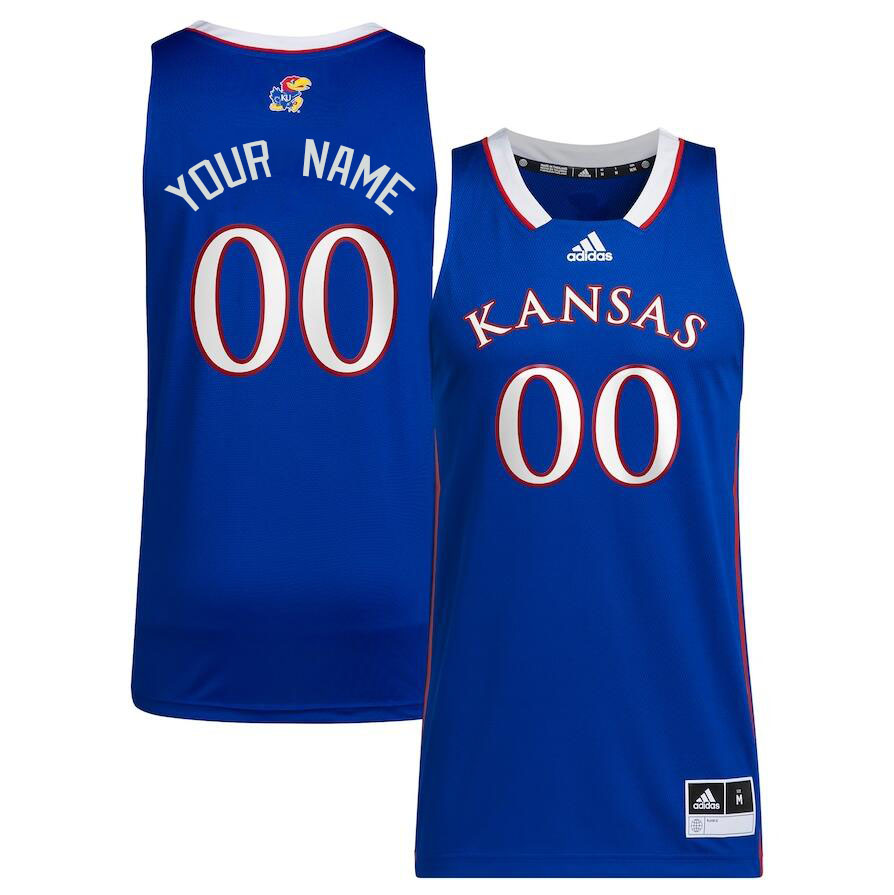 Custom Kansas Jayhawks Name And Number College Basketball Jerseys Stitched-Royal - Click Image to Close